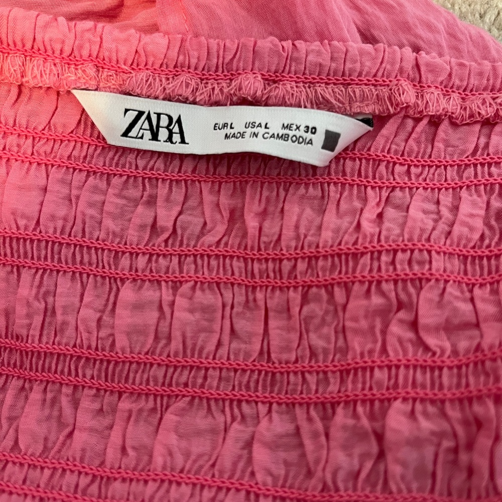Zara Ruched Pink Tank - Picture 3 of 3